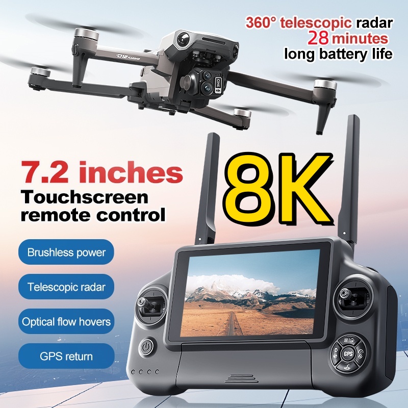 Drone Camera Night Vision - Drone RC Quadricóptero 8K com Gimbal