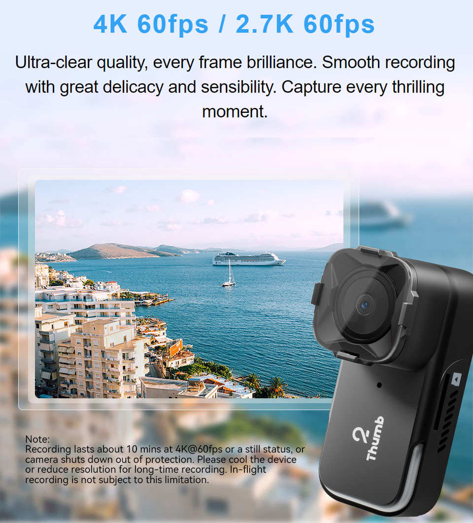 Drone Camera 4K - Nova versão runcam polegar 2 4k