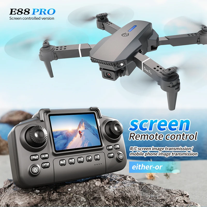 Drone Camera Professional - Profissional e88 pro drone com tela