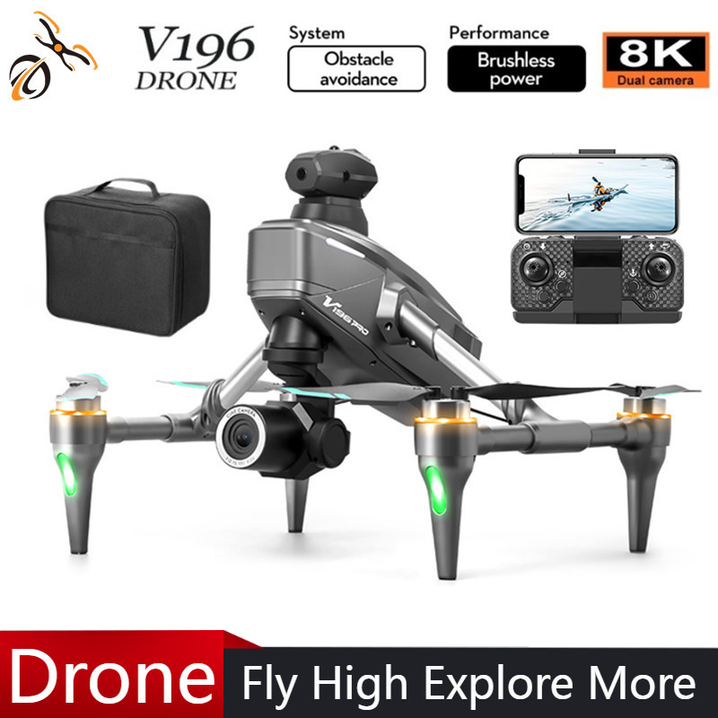 Drone Camera With Gimbal - 2025 v196 drone automático para evitar