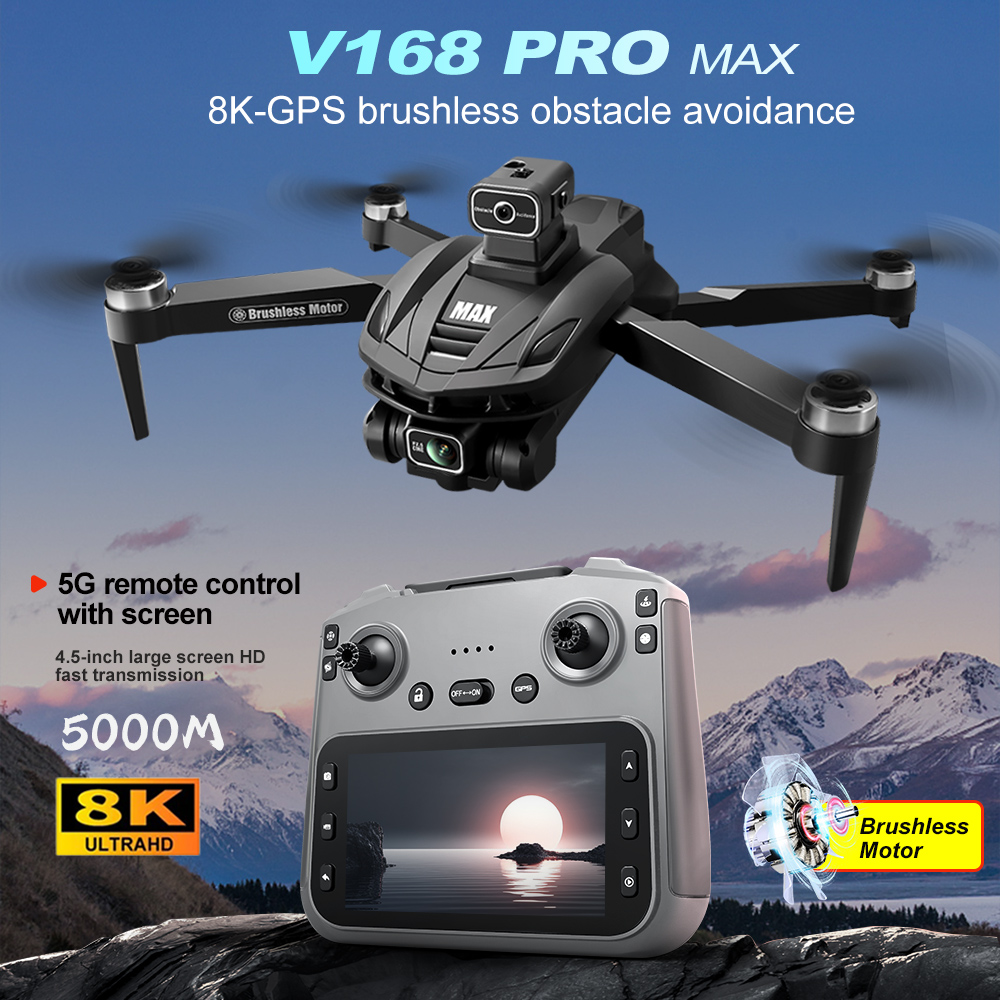 V168 PRO Max GPS Drone 8K Prof - Drone Camera Lens avaliação e preço