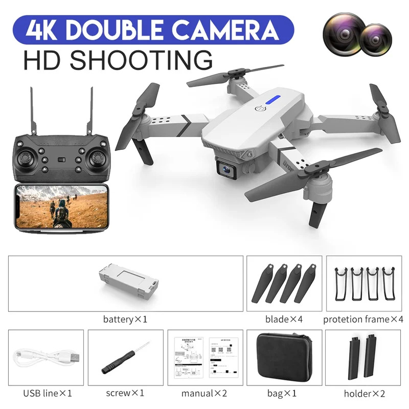 E88 probigent dobrável drone s - Drone Camera Wide Angle avaliação e preço