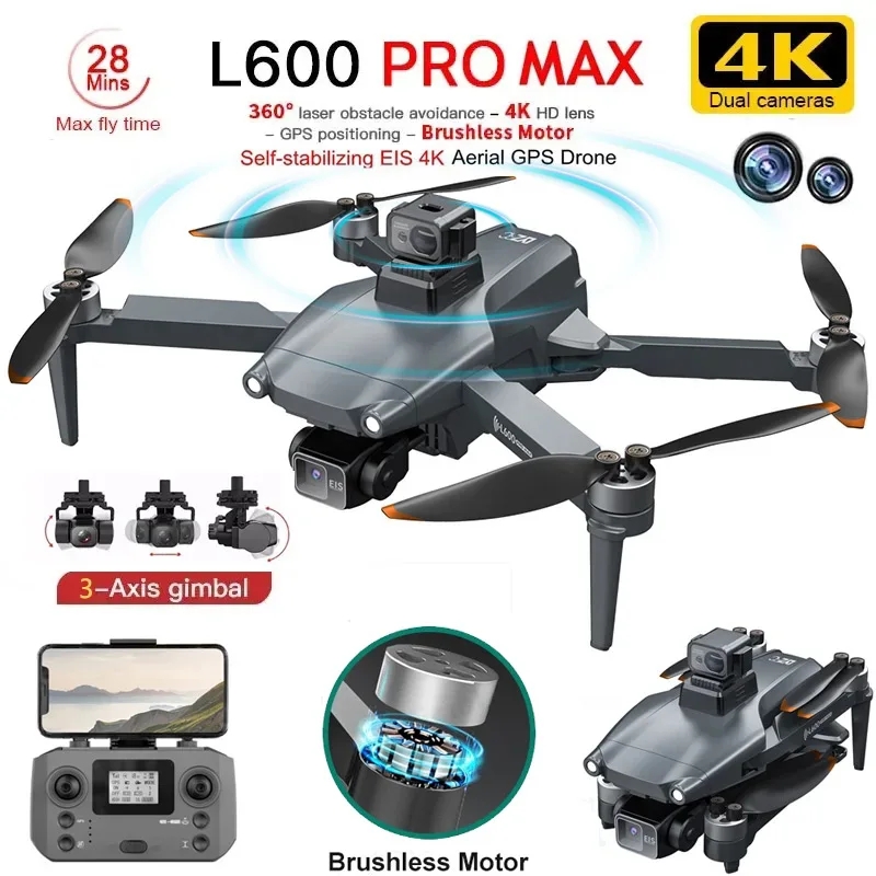 L600 pro max gps drone profiss - Drone Camera Wide Angle avaliação e preço
