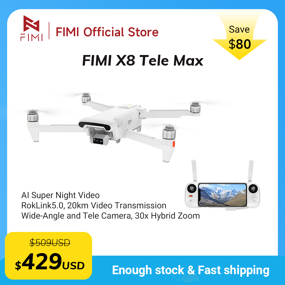 Drone FIMI X8 Tele Max com Câm - Drone Camera Wide Angle avaliação e preço